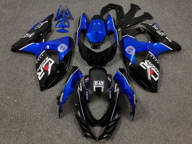 Schwarz & Blau Mit Benutzerdefinierten Logos 09-16 GSXR 1000 Motorrad Verkleidung