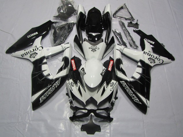 Schwarz Corona 08-10 GSXR 600-750 Motorrad Verkleidung