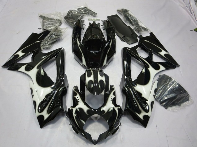 Schwarz-Weiß-Design 08-10 GSXR 600-750 Motorrad Verkleidung