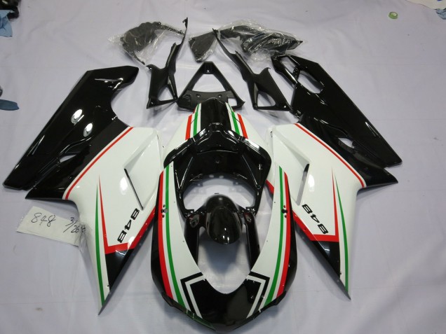 Schwarz Dreifach 07-14 Ducati 848 1098 1198 Motorrad Verkleidung Schwarz Dreifach 07-14 Ducati 848 1098 1198 Motorrad Verkleidung