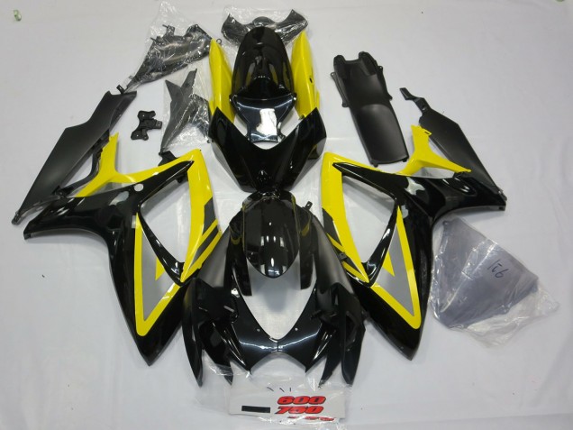 Schwarz & Gelb 06-07 GSXR 600-750 Motorrad Verkleidung