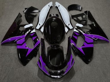 Schwarz Glanz Lila & Weiß 98-07 YZF600 Motorrad Verkleidung