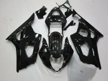 Schwarz Glänzend 03-04 GSXR 1000 Motorrad Verkleidung