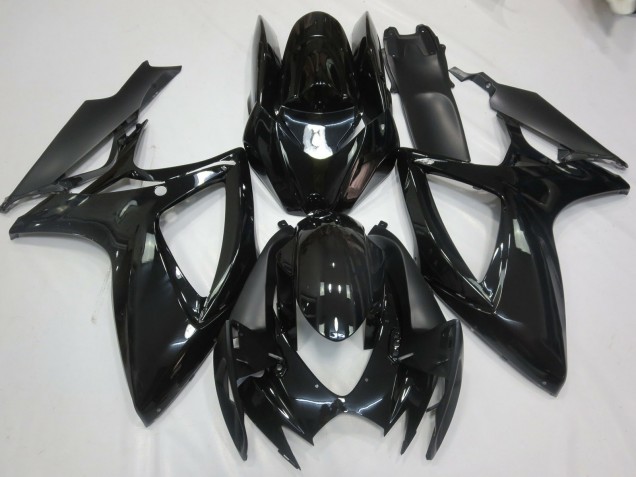 Schwarz Glänzend 06-07 GSXR 600-750 Motorrad Verkleidung
