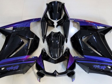 Schwarz Glänzend & Blau 08-12 Ninja 250 Motorrad Verkleidung