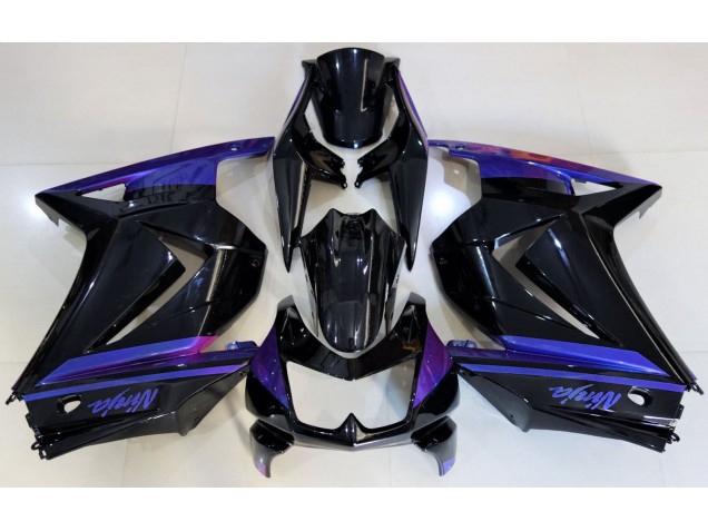 Schwarz Glänzend & Blau 08-12 Ninja 250 Motorrad Verkleidung Schwarz Glänzend & Blau 08-12 Ninja 250 Motorrad Verkleidung