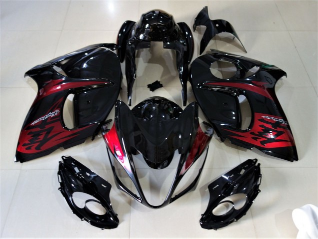 Schwarz Glänzend & Bonbonrot 08-20 GSXR 1300 Motorrad Verkleidung