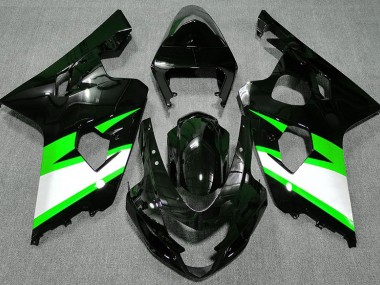 Schwarz Glänzend & Grün 04-05 GSXR 600-750 Motorrad Verkleidung