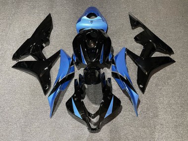 Schwarz Glänzend & Hellblau 07-08 CBR600RR Motorrad Verkleidung