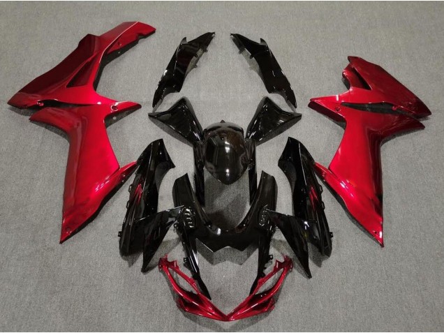 Schwarz Glänzend & Lavarot 11-24 GSXR 600-750 Motorrad Verkleidung Schwarz Glänzend & Lavarot 11-24 GSXR 600-750 Motorrad Verkleidung