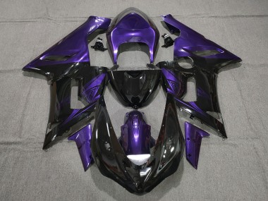 Schwarz Glänzend & Lila 05-06 ZX6R Motorrad Verkleidung