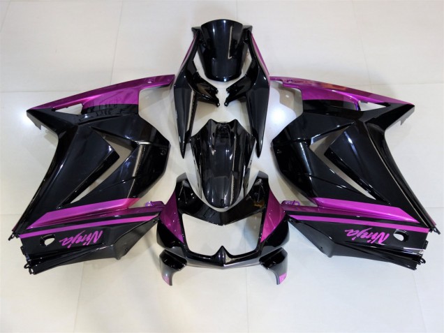 Schwarz Glänzend & Lila 08-12 Ninja 250 Motorrad Verkleidung