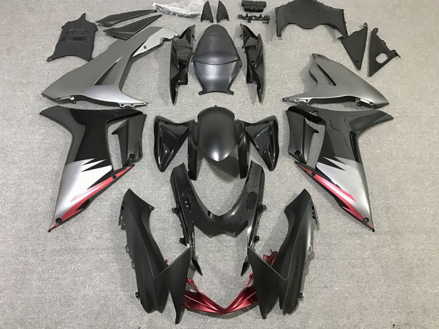 Schwarz Glänzend & Mattgrau 11-24 GSXR 600-750 Motorrad Verkleidung Schwarz Glänzend & Mattgrau 11-24 GSXR 600-750 Motorrad Verkleidung