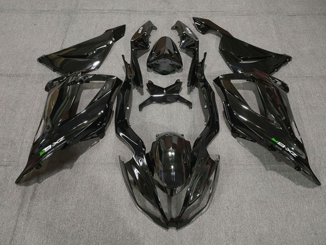 Schwarz Glänzend Mit Aufklebern 13-18 ZX6R Motorrad Verkleidung