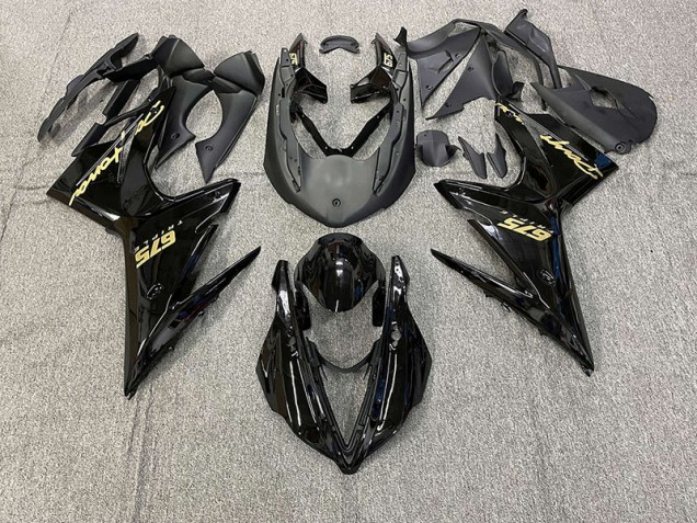 Schwarz Glänzend Mit Gold 13-16 Daytona 675 Motorrad Verkleidung