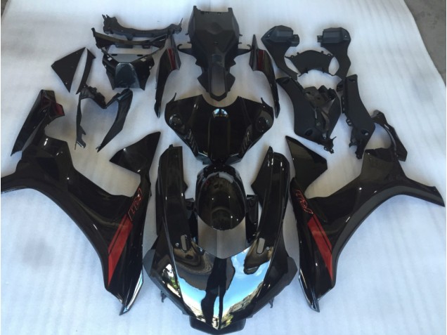 Schwarz Glänzend Mit Rotem Logo 15-19 R1 Motorrad Verkleidung
