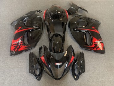 Schwarz Glänzend Mit Roten Logos 08-20 GSXR 1300 Motorrad Verkleidung