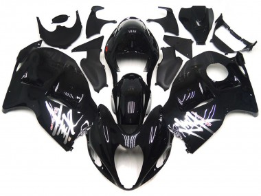Schwarz Glänzend Mit Silbernen Aufklebern 97-07 GSXR 1300 Motorrad Verkleidung