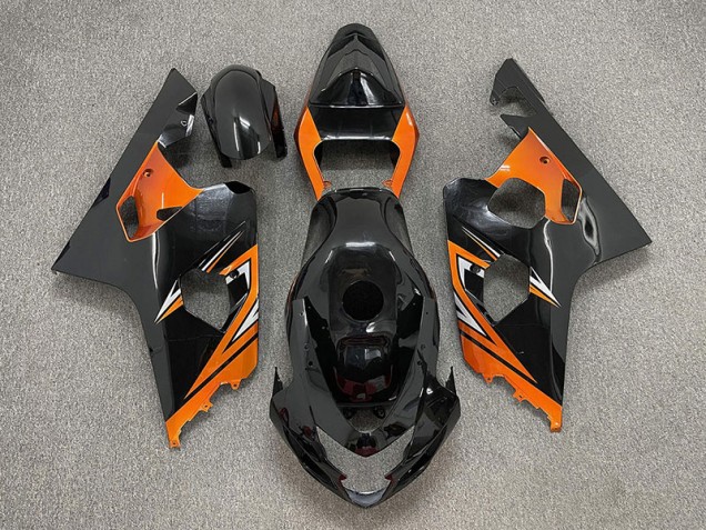 Schwarz Glänzend & Orange 04-05 GSXR 600-750 Motorrad Verkleidung
