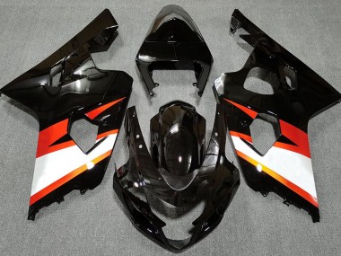 Schwarz Glänzend & Orange 04-05 GSXR 600-750 Motorrad Verkleidung
