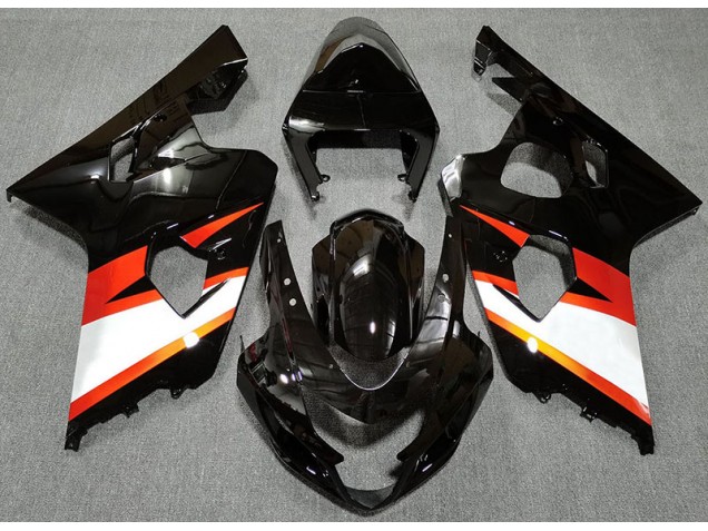 Schwarz Glänzend & Orange 04-05 GSXR 600-750 Motorrad Verkleidung