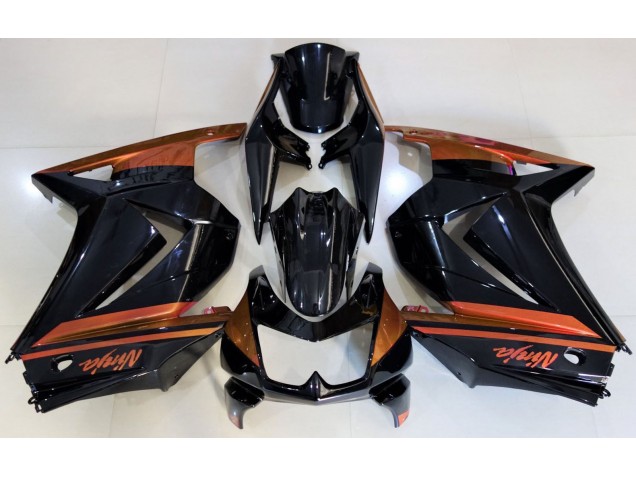 Schwarz Glänzend & Orange 08-12 Ninja 250 Motorrad Verkleidung Schwarz Glänzend & Orange 08-12 Ninja 250 Motorrad Verkleidung