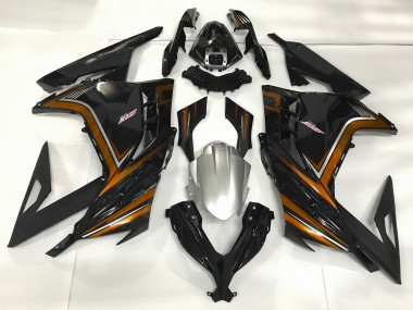 Schwarz Glänzend & Orange 13-18 Ninja 300 Motorrad Verkleidung