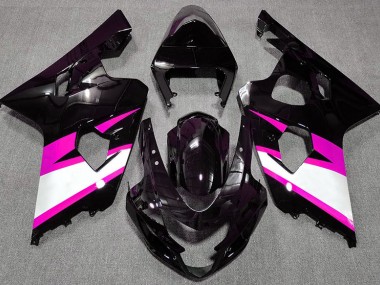 Schwarz Glänzend & Pink 04-05 GSXR 600-750 Motorrad Verkleidung