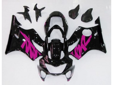 Schwarz Glänzend & Pink 99-00 CBR600 F4 Motorrad Verkleidung