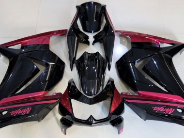 Schwarz Glänzend & Rot 08-12 Ninja 250 Motorrad Verkleidung