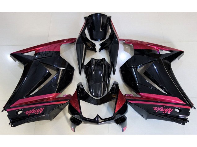 Schwarz Glänzend & Rot 08-12 Ninja 250 Motorrad Verkleidung
