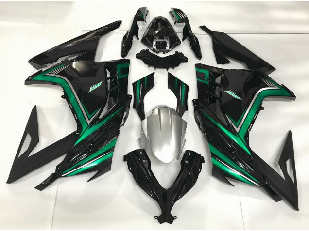 Schwarz Glänzend & Smaragdgrün 13-18 Ninja 300 Motorrad Verkleidung Schwarz Glänzend & Smaragdgrün 13-18 Ninja 300 Motorrad Verkleidung