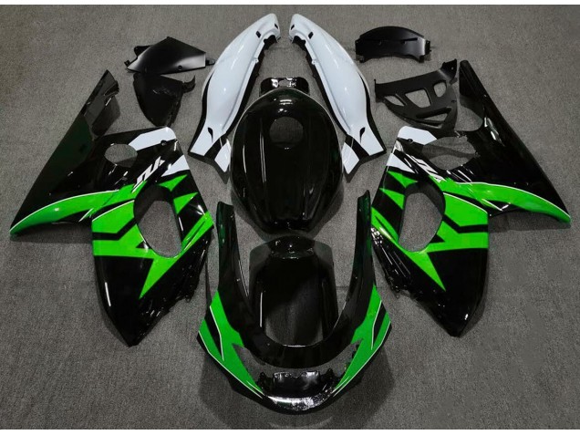 Schwarz-Grün Glänzend & Glänzend Weiß 98-07 YZF600 Motorrad Verkleidung
