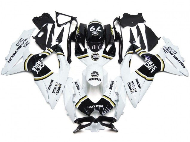 Schwarz Lucky Strike 79 08-10 GSXR 600-750 Motorrad Verkleidung