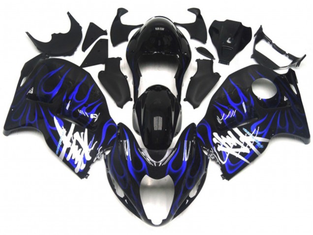 Schwarz Mit Tiefes Blau Flamme 97-07 GSXR 1300 Motorrad Verkleidung