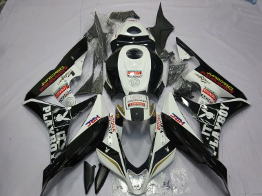 Schwarz & Weiß Playboy 07-08 CBR600RR Motorrad Verkleidung