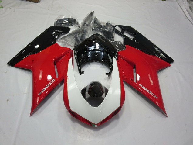 Schwarz Rot & Weiß 99 07-14 Ducati 848 1098 1198 Motorrad Verkleidung Schwarz Rot & Weiß 99 07-14 Ducati 848 1098 1198 Motorrad Verkleidung