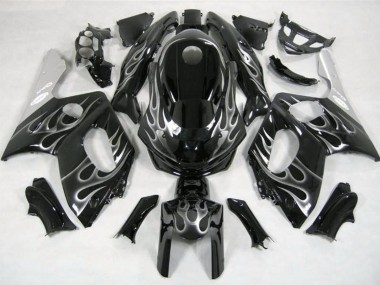 Schwarz & Silber Flamme 98-07 YZF600 Motorrad Verkleidung
