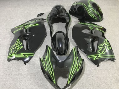 Schwarzer & Grüner Blitz 97-07 GSXR 1300 Motorrad Verkleidung