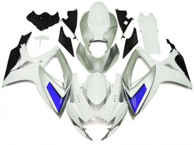 Silber Weiß & Blau Glänzend 06-07 GSXR 600-750 Motorrad Verkleidung