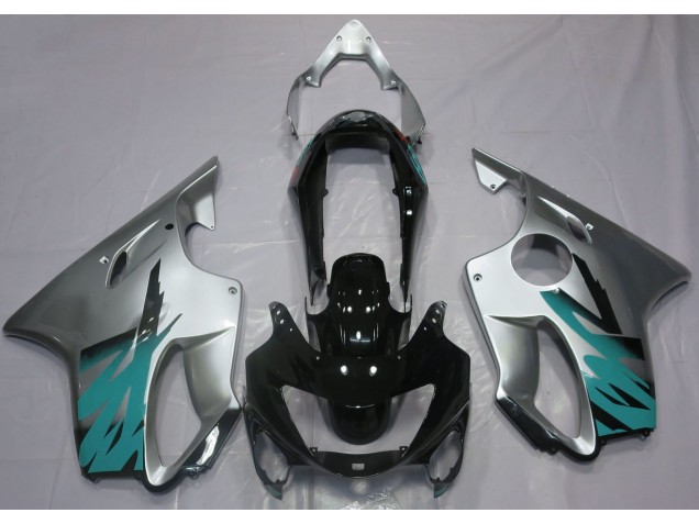 Silber Glänzend & Blaugrün 99-00 CBR600 F4 Motorrad Verkleidung