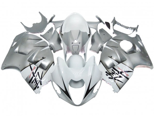 Silber & Glänzend Weiß OEM Stil 97-07 GSXR 1300 Motorrad Verkleidung