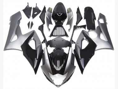 Silber & Glänzender Schwarzstil 05-06 GSXR 1000 Motorrad Verkleidung