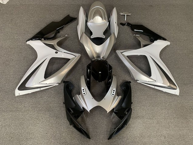 Silber Weiß OEM Stil 06-07 GSXR 600-750 Motorrad Verkleidung