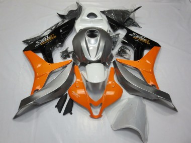 Silber Weiß & Orange 07-08 CBR600RR Motorrad Verkleidung