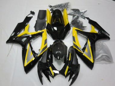 Silber & Schwarz Gelb 06-07 GSXR 600-750 Motorrad Verkleidung