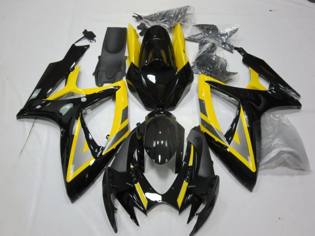 Silber & Schwarz Gelb 06-07 GSXR 600-750 Motorrad Verkleidung