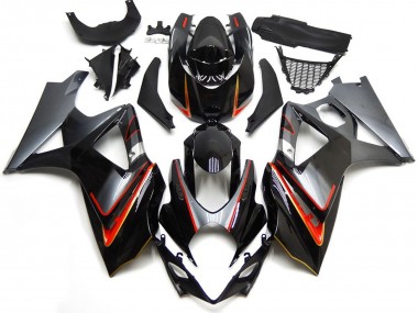 Silber & Schwarz Mit Rot 07-08 GSXR 1000 Motorrad Verkleidung