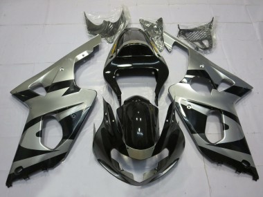 Silber & Schwarz OEM Stil 00-02 GSXR 1000 Motorrad Verkleidung