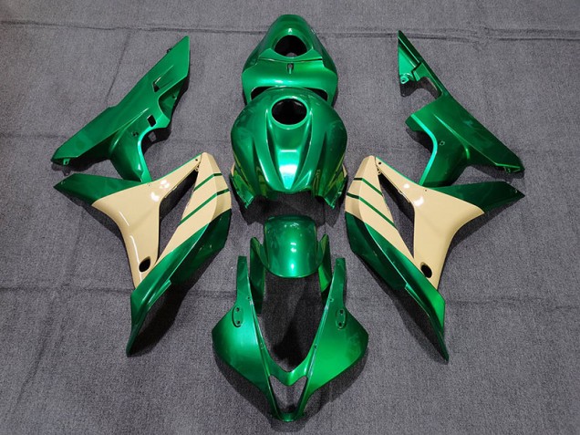 Smaragdgrün & Hellbraun 07-08 CBR600RR Motorrad Verkleidung